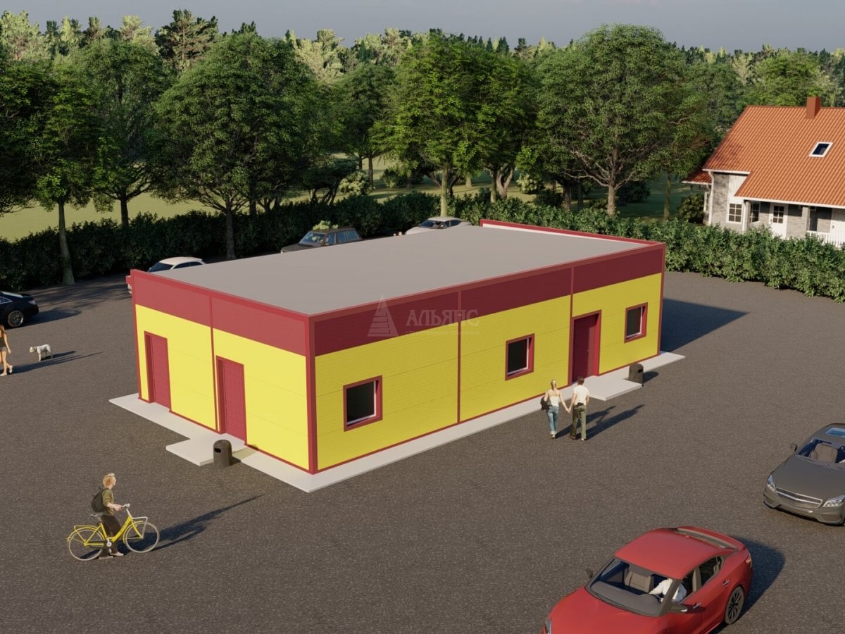 3D визуализация Магазин из сэндвич-панелей - фото 3