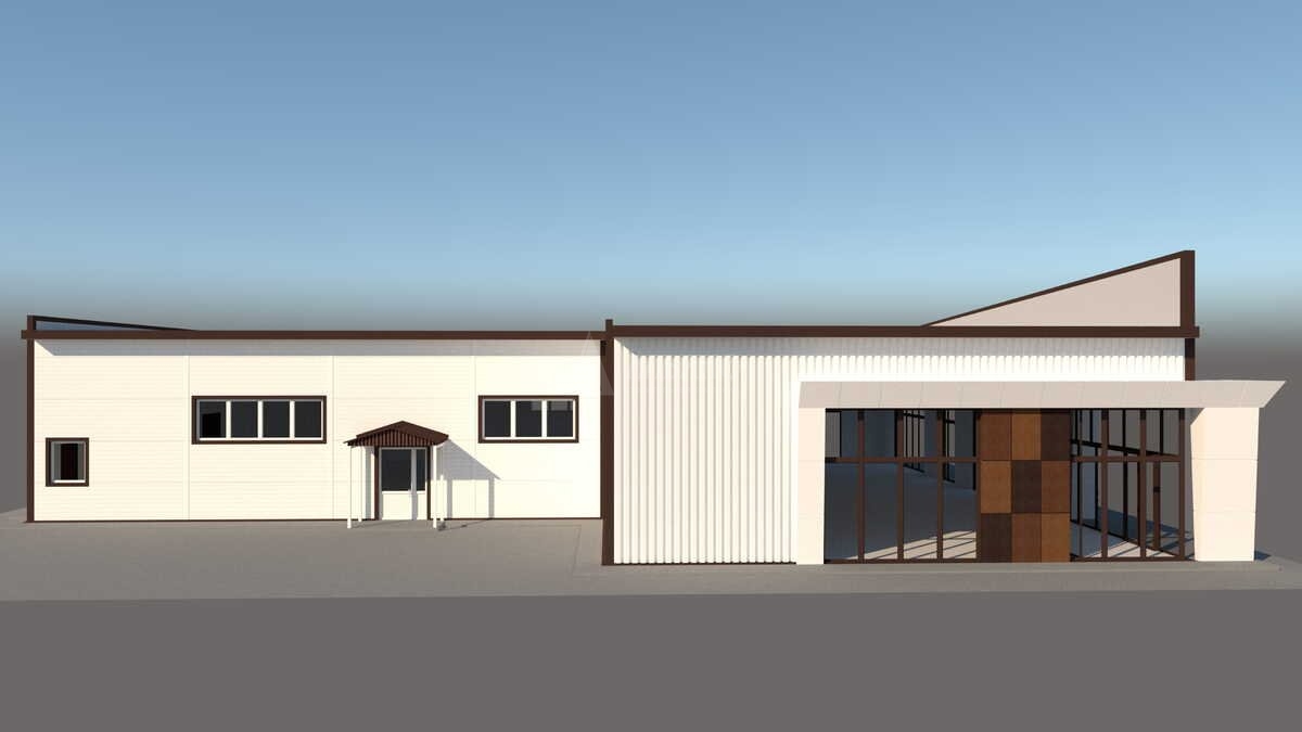 3D визуализация Магазин из сэндвич-панелей - фото 15