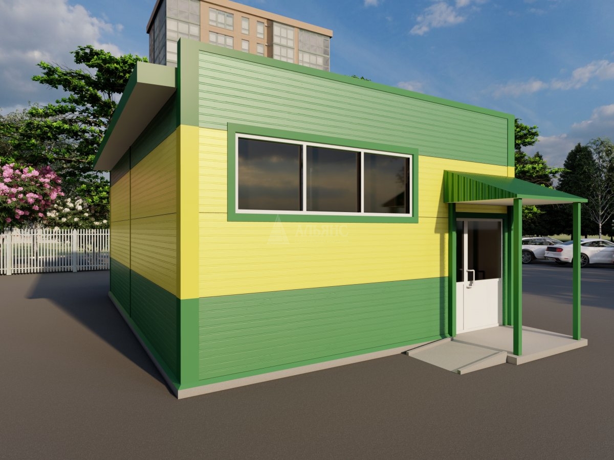 3D визуализация Павильон из сэндвич-панелей - фото 2