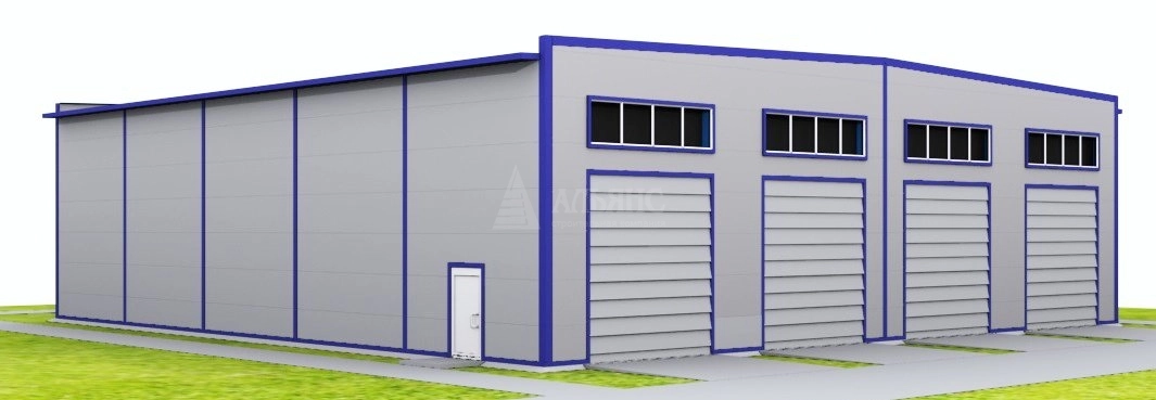 3D визуализация Проект СТО из сэндвич-панелей - фото 6